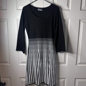 NWOT Calvin Klein Sweater Dress Size Medium Womens‎ Long  Sleeve Fit Flare